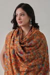 SHAZA_Multi Color Kani Weave Floral And Paisley Woolen Shawl _Online_at_Aza_Fashions