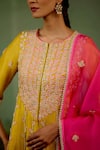 Buy Shyam Narayan Prasad Yellow Silk, Brocade, Organza Embroidery, Stones Zardozi Anarkali Sharara Set Online at Aza Fashions Buy_Shyam Narayan Prasad_Yellow Silk, Brocade, Organza Embroidery, Stones Zardozi Anarkali Sharara Set _Online_at_Aza_Fashions