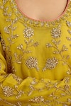 Shyam Narayan Prasad Yellow Silk Organza Embroidery, Sequins, Beads, Zari Zardozi Kurta Pant Set Online Shyam Narayan Prasad_Yellow Silk Organza Embroidery, Sequins, Beads, Zari Zardozi Kurta Pant Set _Online