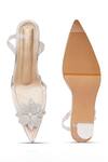 Sole House_White Rhinestones, Fabric Flowers Crystal Embellished Bloom Heels _at_Aza_Fashions