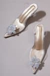 Shop_Sole House_White Rhinestones, Fabric Flowers Crystal Embellished Bloom Heels _at_Aza_Fashions