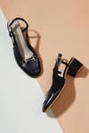 Shop_Sole House_Black Buckles Norma Leather Block Heels _at_Aza_Fashions