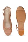 Sole House_Beige Buckles Viven Leather Block Heels _at_Aza_Fashions