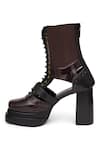 Sole House_Brown Buckles Midnight Cocoa Boots _Online_at_Aza_Fashions