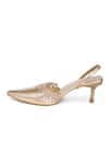 Buy_Sole House_Gold Cut Work, Embroidery Laura Floral Pencil Heels _Online_at_Aza_Fashions