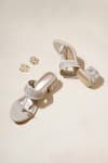 Buy_Sole House_Cream Pearls, Rhinestones, Cut Work Stone Encrusted Block Heels _at_Aza_Fashions