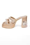 Buy_Sole House_Gold Embroidery, Pearls, Crystals, Beads Jasmine Embellished Block Heels _Online_at_Aza_Fashions