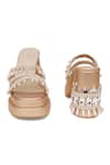 Shop_Sole House_Gold Embroidery, Pearls, Crystals, Beads Jasmine Embellished Block Heels _Online_at_Aza_Fashions