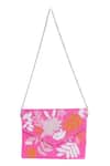 Shop_Nazaakat By Samara Singh_Pink Beads Floral Envelope Bag With Detachable Sling _at_Aza_Fashions