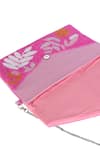 Buy_Nazaakat By Samara Singh_Pink Beads Floral Envelope Bag With Detachable Sling _Online_at_Aza_Fashions