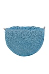 Shop_Nazaakat By Samara Singh_Aqua Beads, Tassels Floral Beaded Flap Bag With Detachable Handle _Online_at_Aza_Fashions