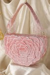 Buy_Nazaakat By Samara Singh_Pink Beads, Tassels Floral Embroidered Flap Bag _at_Aza_Fashions