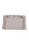 Nazaakat By Samara Singh_White Beads, Pearls, Stones, Tassels And Embellished Flap Bag _Online_at_Aza_Fashions