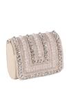 Buy_Nazaakat By Samara Singh_Off White Beads, Crystals, Embellished Flap Bag With Detachable Handle 