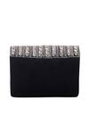 Nazaakat By Samara Singh_Black Beads, Crystals, Rhinestones Geometric And Embellished Flap Bag _Online_at_Aza_Fashions