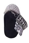 Nazaakat By Samara Singh_Black Beads, Crystals, Rhinestones Geometric And Embellished Flap Bag _at_Aza_Fashions