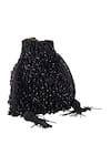 Shop_Nazaakat By Samara Singh_Black Beads, Sequins, Tassels And Embellished Potli Bag _Online_at_Aza_Fashions