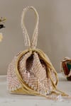 Buy Nazaakat By Samara Singh Gold Beads, Tassels Beaded Sequin And Crystal Drop Potli Bag at Aza Fashions Buy_Nazaakat By Samara Singh_Gold Beads, Tassels Beaded Sequin And Crystal Drop Potli Bag _at_Aza_Fashions