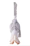 Buy_Nazaakat By Samara Singh_Silver Sequins, Beads, Pearls, Tassels And Embellished Potli Bag _Online_at_Aza_Fashions