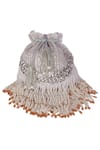 Buy_Nazaakat By Samara Singh_Silver Sequins, Beads, Pearls, Tassels And Embellished Potli Bag 