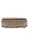 Shop_Nazaakat By Samara Singh_Multi Color Beads, Pearls, Stones, Tassels Beaded Embellished Flap Bag With _Online_at_Aza_Fashions