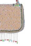 Nazaakat By Samara Singh_Multi Color Beads, Pearls, Stones, Tassels Beaded Embellished Flap Bag With _Online
