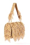 Nazaakat By Samara Singh_Gold Pearls, Beads, Crystals And Embellished Flap Bag _Online