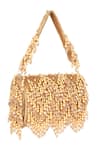 Buy_Nazaakat By Samara Singh_Gold Pearls, Beads, Crystals And Embellished Flap Bag _Online