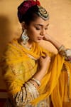 Buy Tasuvure Indes Yellow Silk, Georgette Embroidery, Mirrors, Elizey Gara Kurta Salwar Set Buy_Tasuvure Indes_Yellow Silk, Georgette Embroidery, Mirrors, Elizey Gara Kurta Salwar Set