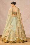 Shop_Masaba_Green Tissue, Organza Embroidery, Beads, Ikrar Hua Chand 6 Kalis Lehenga Set _at_Aza_Fashions