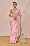 Buy Masaba Pink Crepe Embroidery, Zari, Patchwork Sweetheart Gulposh Saree With Blouse at Aza Fashions Buy_Masaba_Pink Crepe Embroidery, Zari, Patchwork Sweetheart Gulposh Saree With Blouse _at_Aza_Fashions