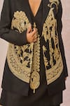 Buy_Masaba_Black Silk Embroidery, Sequins, Patchwork The Aankho Ka Paigam Blazer Kurta Set 
