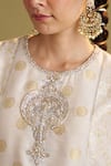 Buy_Vaaya_Gold Silk Gota Patti, Sequins, Zari, Embroidery Banarasi Muga Zardozi Tunic _Online_at_Aza_Fashions