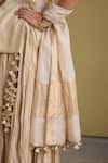 Vaaya_Gold Chanderi, Tissue, Silk Gota Patti, Tassels Work And Mercerized Dupatta _at_Aza_Fashions