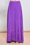 Shop_Keith Gomes_Purple Chiffon, Crepe Sequins, Tassels, Embroidery, Metallic Tunic And Palazzo Set _Online_at_Aza_Fashions