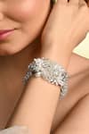 Buy_House Of D"Oro_Silver Plated Beads, Pearls, Crystals, Lilora And Embellished Bracelet _at_Aza_Fashions