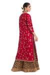 Shop_Kora_Red , , Embroidery, Zari, Dori Jaal Kurta And Sharara _at_Aza_Fashions