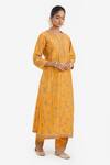 Kora Yellow Chanderi Silk Embroidery, Sequins, Beads, Gota Patti Dori Jaal Kurta Online at Aza Fashions Kora_Yellow Chanderi Silk Embroidery, Sequins, Beads, Gota Patti Dori Jaal Kurta _Online_at_Aza_Fashions