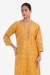 Kora Yellow Chanderi , Organza Embroidery, Dori Jaal Kurta Salwar Set at Aza Fashions Kora_Yellow Chanderi , Organza Embroidery, Dori Jaal Kurta Salwar Set _at_Aza_Fashions