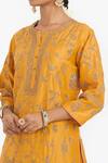 Buy_Kora_Yellow , , Embroidery, Dori Jaal Kurta And Lehenga Set 