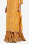 Buy Kora Yellow Chanderi , Organza Embroidery, Sequins, Dori And Kurta Lehenga Buy_Kora_Yellow Chanderi , Organza Embroidery, Sequins, Dori And Kurta Lehenga