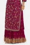 Buy_Kora_Red Chanderi Silk Embroidery, Sequins, Beads, Gota Dori Jaal Kurta And Lehenga 