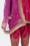 Shop_Kora_Fuchsia Silk, Silk, Embroidery, Sequins, Dori Kurta And Salwar _Online_at_Aza_Fashions