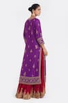 Shop_Kora_Purple Chanderi , Organza Beads, Dori Kurta Sharara And Dupatta Set _at_Aza_Fashions