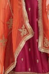 Buy_Kora_Fuchsia Chanderi , Organza Embroidery, Dori Kurta And Sharara Set 