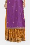 Shop_Kora_Purple Chanderi Silk Embroidery, Sequins, Beads, Gota Dori Kurta And Lehenga Set _Online_at_Aza_Fashions