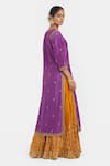 Kora_Fuchsia , , , Organza Dori Kurta And Lehenga Set _Online