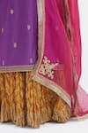 Shop_Kora_Fuchsia , , , Organza Dori Kurta And Lehenga Set _Online
