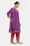 Buy Kora Purple Chanderi Silk Embroidery, Beads, Sequins, Gota Patti Dori A-line Kurta Online at Aza Fashions Buy_Kora_Purple Chanderi Silk Embroidery, Beads, Sequins, Gota Patti Dori A-line Kurta _Online_at_Aza_Fashions