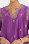 Buy_Kora_Purple , Chanderi, Organza Embroidery, Dori Kurta Salwar And Dupatta 